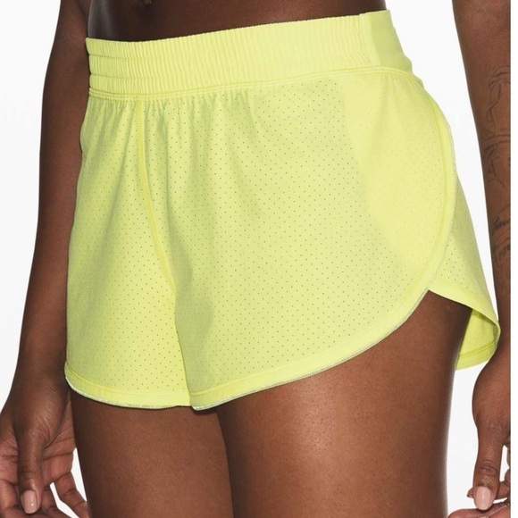 Lululemon Surefire Short High Rise Swift Shorts Florid Flash 12 - Picture 1 of 10